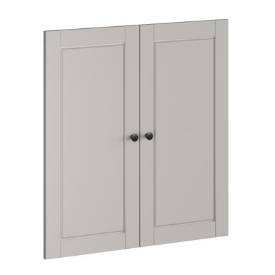 Bryannah 100% Solid Wood Modular Kitchen Pantry Raised Panel Double Door Kit