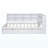 Wooden Full Size Daybed With 2 Drawers, Daybed With Storage Shelf And USB Charging Ports,White-1244239751