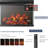 1500W Electric Fireplace Heater – 6 Color Flame 400 Sq.Ft with Crackling Sound & Remote