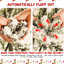 Arbre de Noël 8 pi avec finition floquée, 500 lumières blanches chaudes et une atmosphère festive, lumières pour l'humeur-734810530