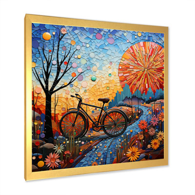 " Bicycle Mosaic Spokes Pointillism "
