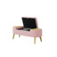Banc de rangement repose-pieds en tissu avec repose-pieds
