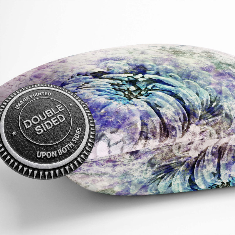 Floral Square Throw Cushion, 55cm H x 55cm W x 20cm D