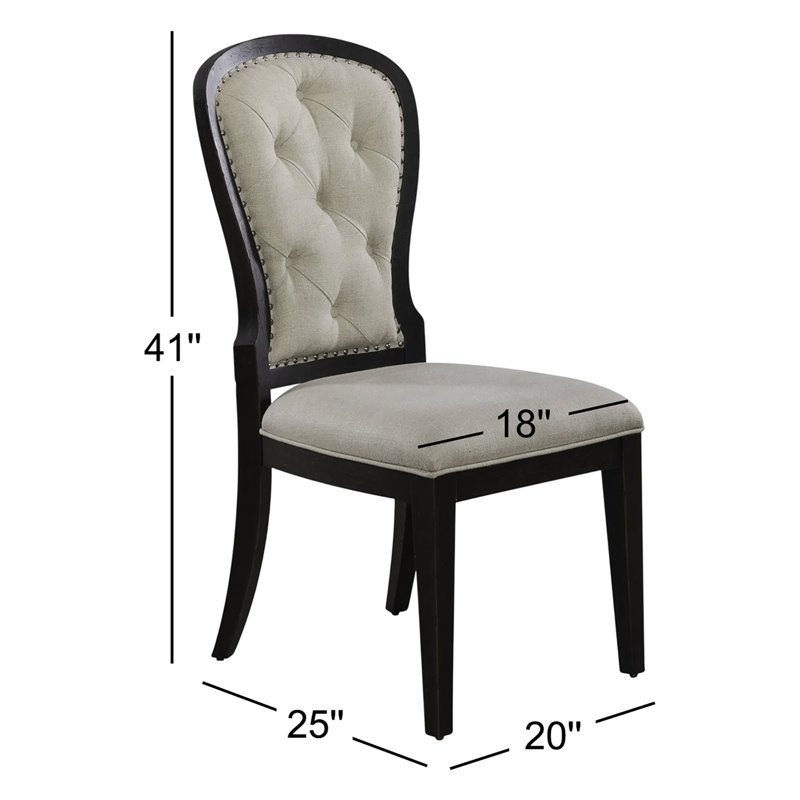 Chaise d'appoint rembourrée Aisja, Noir