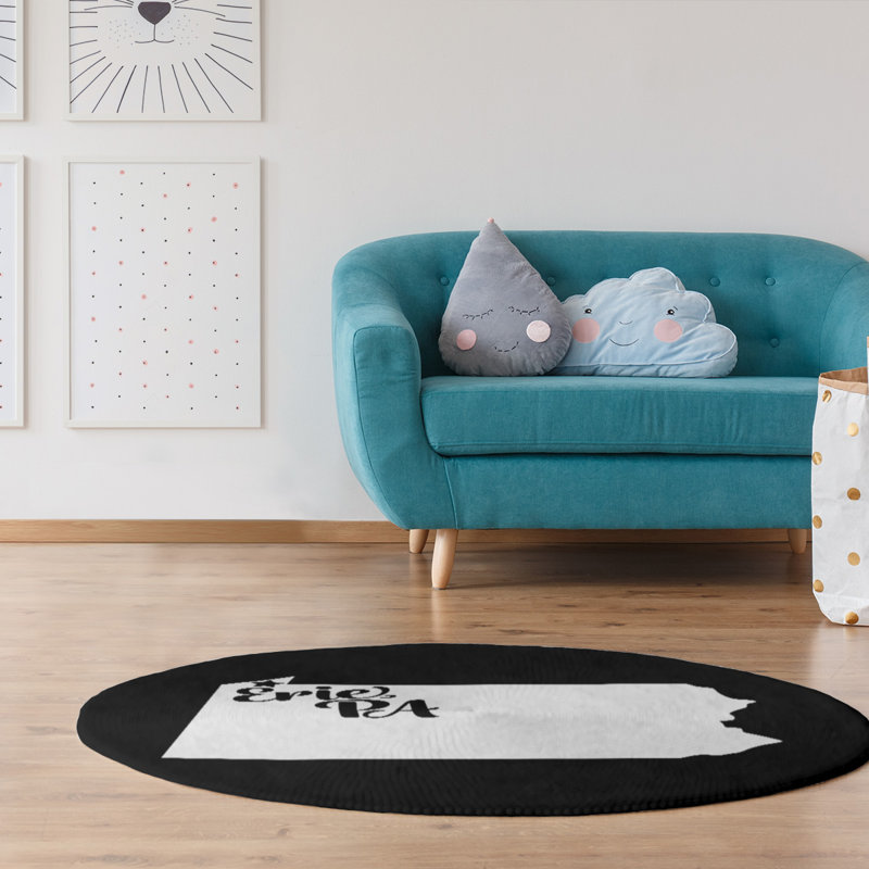 Chenille Indoor Rug, Round 5'