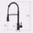 Commercial Black Kitchen Faucet With Pull Out Sprayer, Single Handle Single Lever Kitchen Sink Faucet