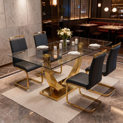 Ensemble de salle à manger 5 pièces Modern Glam