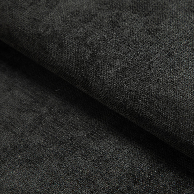 Canapé modulaire 80 po avec housses amovibles en tissu de lin 80 po, Mélange de lin noir, H 37,6 po x l 80 po x P 53 po