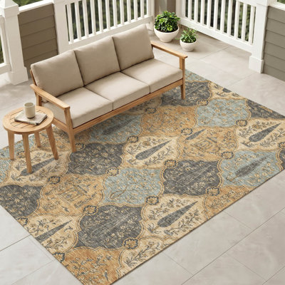 Tapis à treillis Chantille ACN3018 lavable à la machine pour intérieur/extérieur