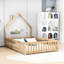 Lit double en bois avec porte et tête de lit-1857645210