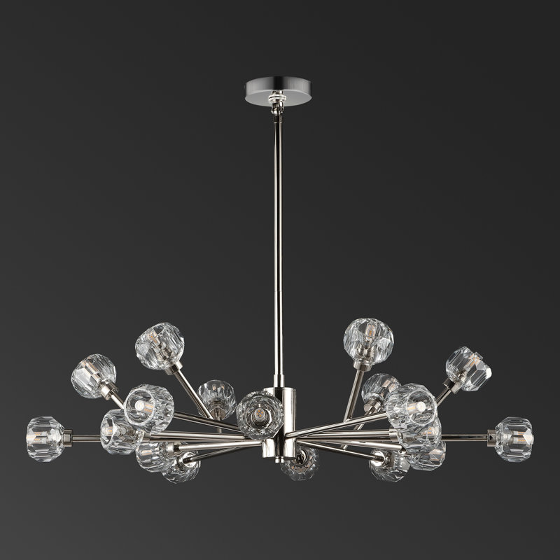 Elizabelle 18 - Light Chandelier, Chrome