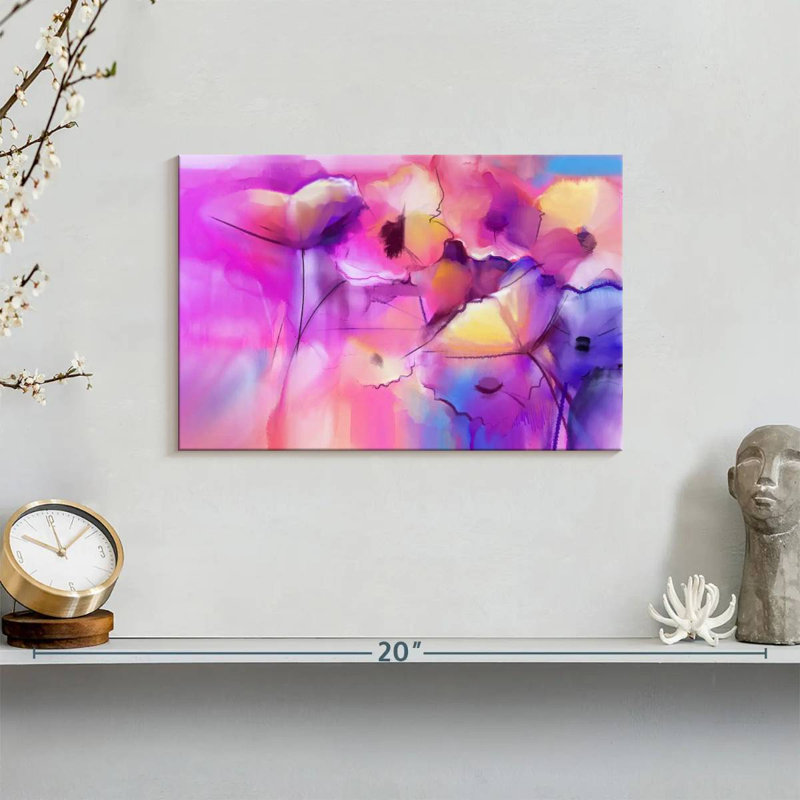 Avery Abstract Pastel Floral Hues, 8" H x 12" W