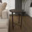 Eastchester Marble Side End Accent Table with Bronze Metal Legs-24281924