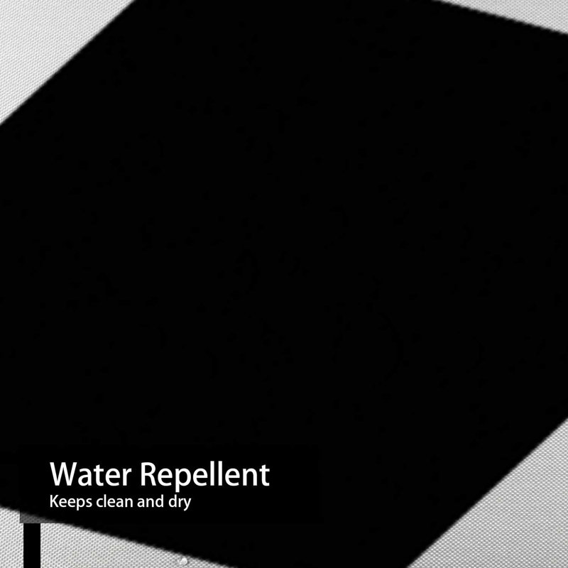 Rideau de douche noir abstrait géométrique blanc avec 12 crochets, L 72 po x l 78 po
