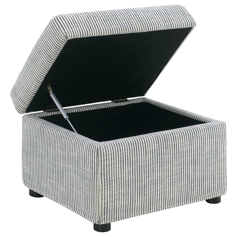 Rangement surélevé rembourré gris doux pour une utilisation régulière, 17H x 24W, motif moderne, aspect neutre, chambres modernes, hauteur de 17 pouces