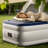 Blue & White Air Mattress With Built-In Pump Comfort Blow Up Mattress-1854429361