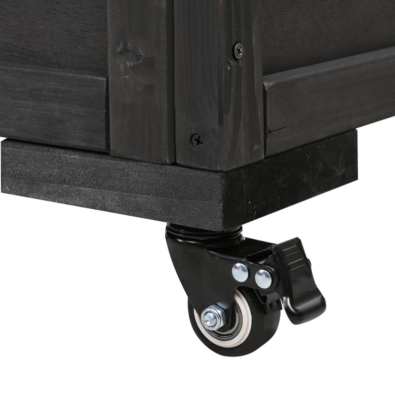 Serre Selwyn rustique en bois de sapin avec ventilation intelligente et rangement multifonctionnel, Noir