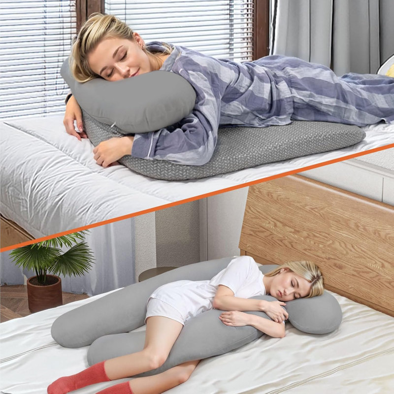 Sound Sleep Comfort Shoulder Pain Relief Side Sleeper Pillow System with  Arm Contoured Wedge Pillow, H-Shape Body Pillow Headrest for Adult or