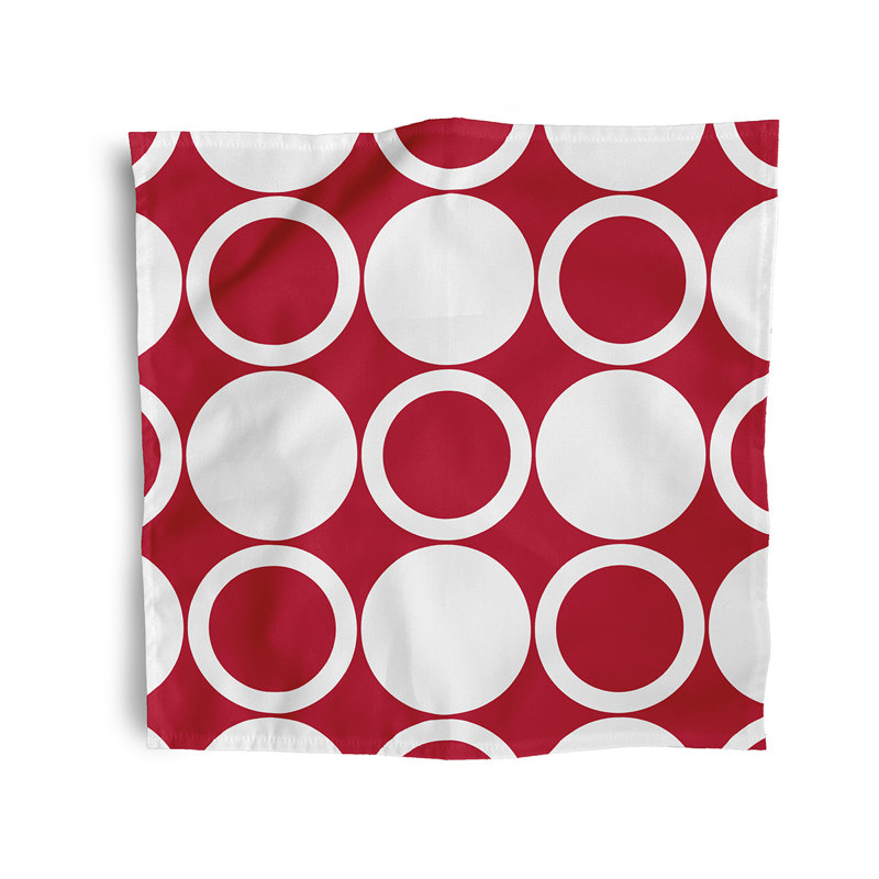 Laraib Mod Circles Napkins, Red