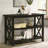 2-Shelf Wood Entryway Console Table, Deep Merlot