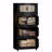 5-Tier Folding Plastic Storage Cabinet with Wheels & Magnetic Doors-1084293749