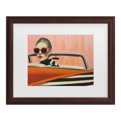 «Mowzu Woman In A Cadilac Matted», art encadré