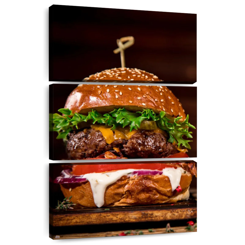 Yarlin Delicious Burger, 45" H x 28" W