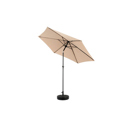9Ft Outdoor Patio Umbrella - And Stable Umbrella. Convenient Push Button Tilt Crank. For Backyard, Pool, Deck. 100% Canopy  Construction. Ideal For