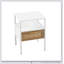 Table de bout en rotin avec tiroir, table de chevet moderne, pieds en métal pour le salon et le bureau