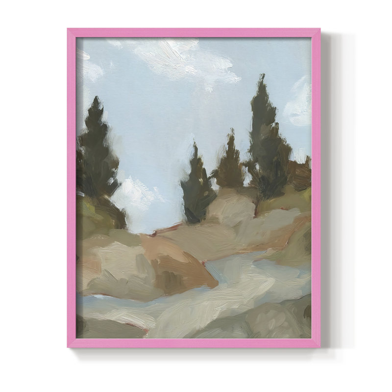 Reproduction d'art encadrée West Trail, Rose, H 10 po x l 8 po