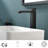 Matte Black Vanity Bathroom Faucet With Side And Cartridge Valve For Deck-Mounted Installation Single Handle Tap Solid Brass Core Stylish Shape