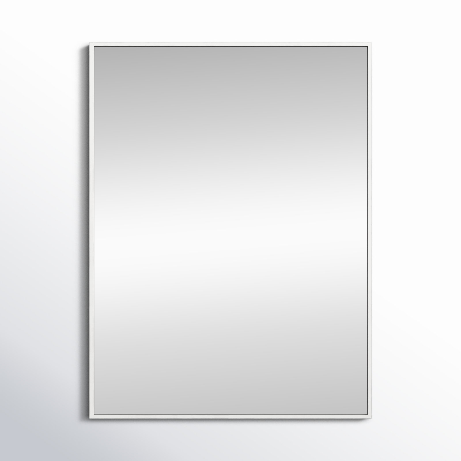 Sabine Metal Rectangle Wall Mirror, 32" x 24", White