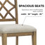 2 pièces de chaises de salle à manger de style Mid-Century - Revêtement confortable en bois massif de couleur chêne blanc avec rembourrage rétro confortable-1446245887