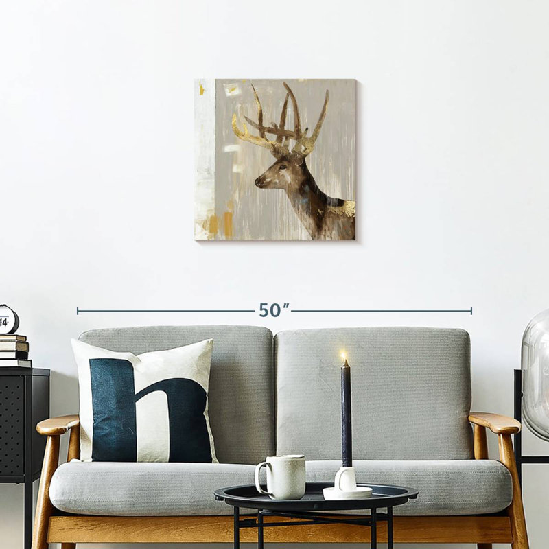 Brampt cerf I, H 20 po x l 20 po