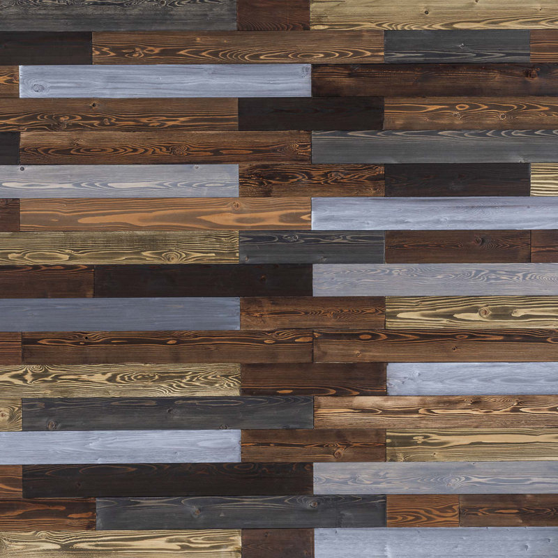 5.5" x 48" Barnwood Wall Paneling in Brown (12-pack)