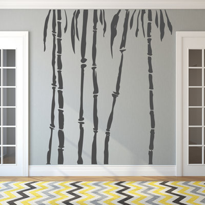 Décalcomanie murale arbres en bambou