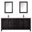 Ensemble de meuble-lavabo double 80 "avec miroir Daria-97902715-97902717