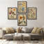«Rustic Yellow Wildflowers Retra», reproduction d'art encadrée, affiches, salle de bain, petit art mural-104788685-104788687