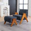 Upholstered Armchair with Footstool-503314700-503314701