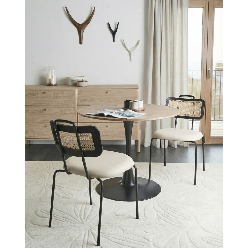 43cm H Upholstered Side Chair, Light Beige