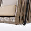 Balancelle en rotin avec coussin kaki