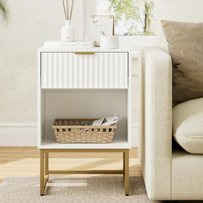 Modern Style Wooden Bedside Table