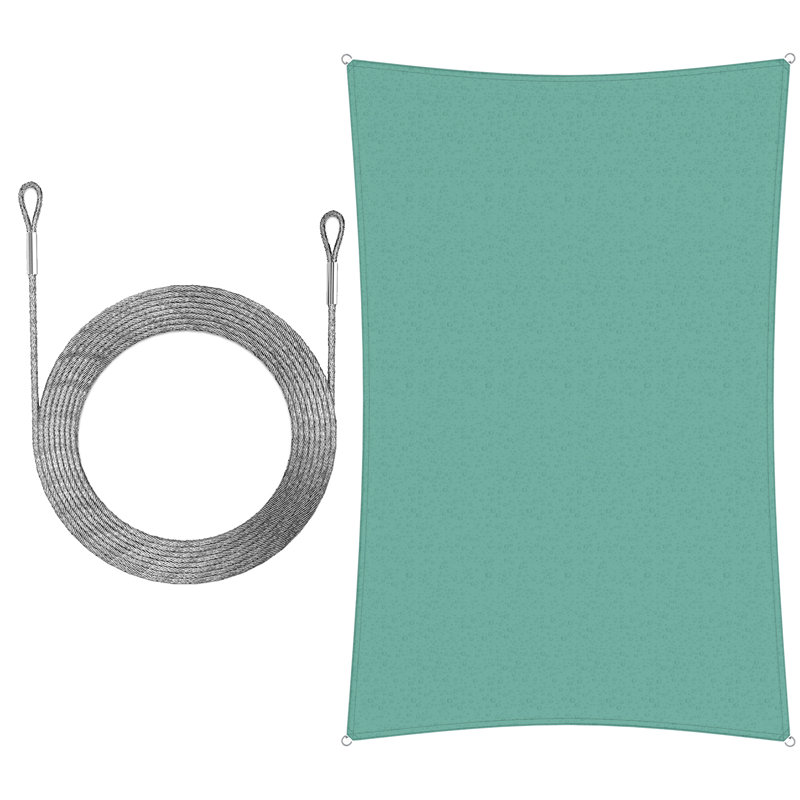 Toile d'ombrage rectangulaire 12 'x 7', Turquoise