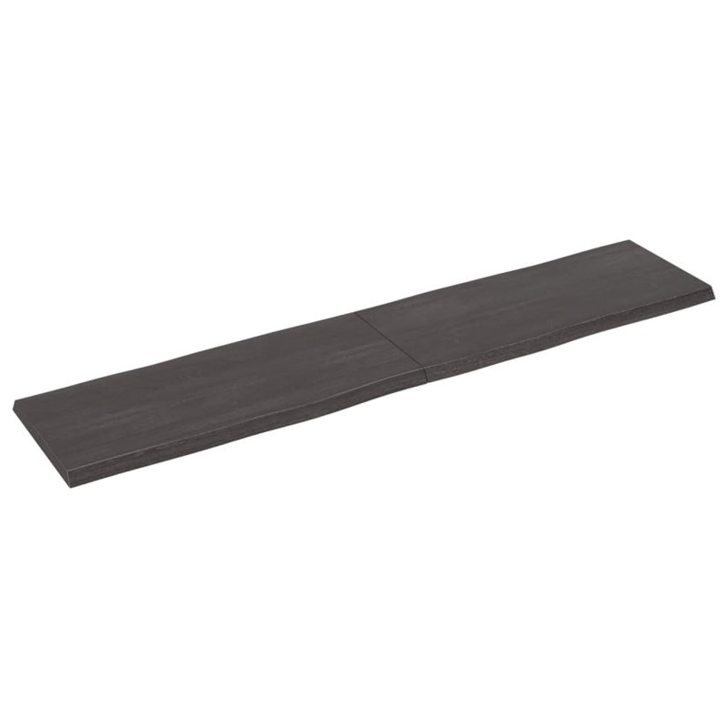 Solid Wood Table Top, Dark Grey, 40cm H x 180cm W x 4cm D