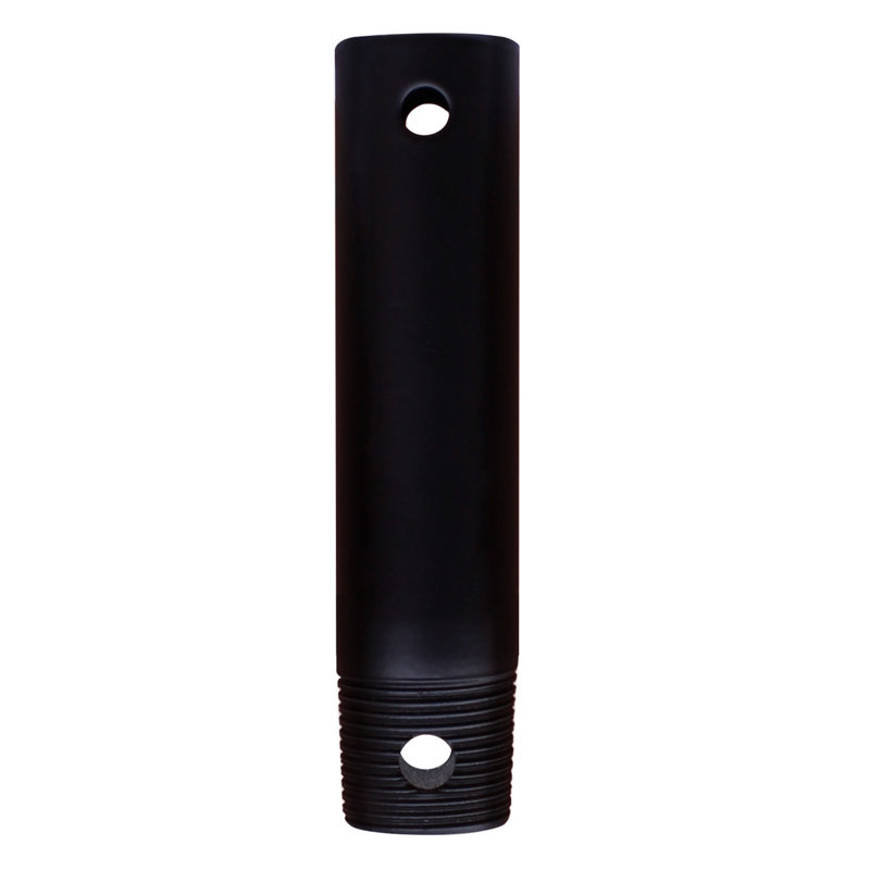 Threaded Ceiling Fan Downrod, Black, 12" H x 1" W x 1" D