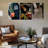 Black Men Canvas Wall Art Set Of 3 Fashion African American Black Man Prints Record Music DJ Painting Pictures Wall Decor Mental Health Artwork For Living Room Bedroom Decoration 12X16in