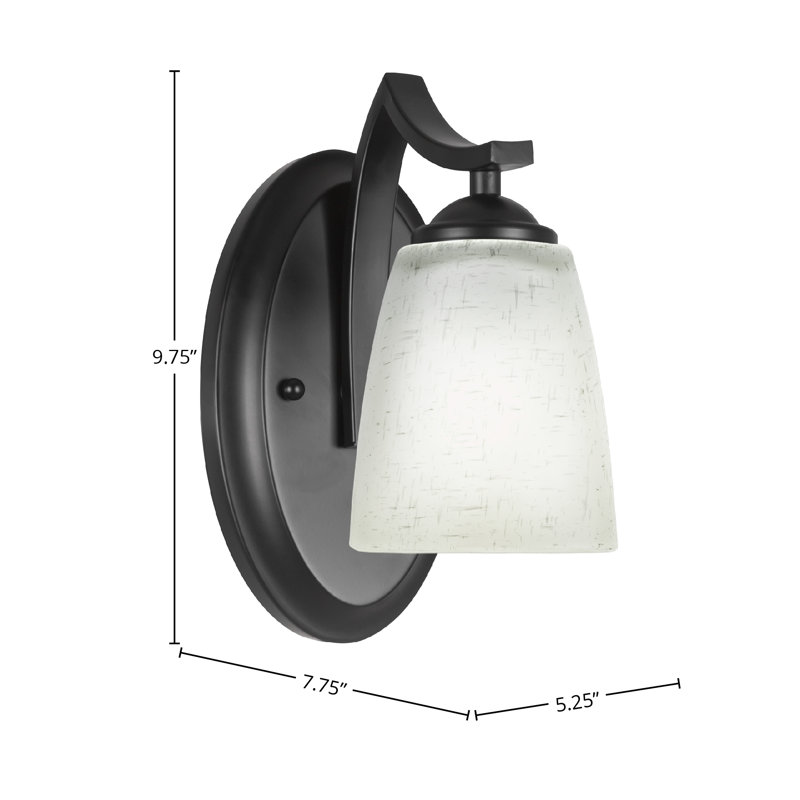 Zilo Wall Sconce, Matte Black, White