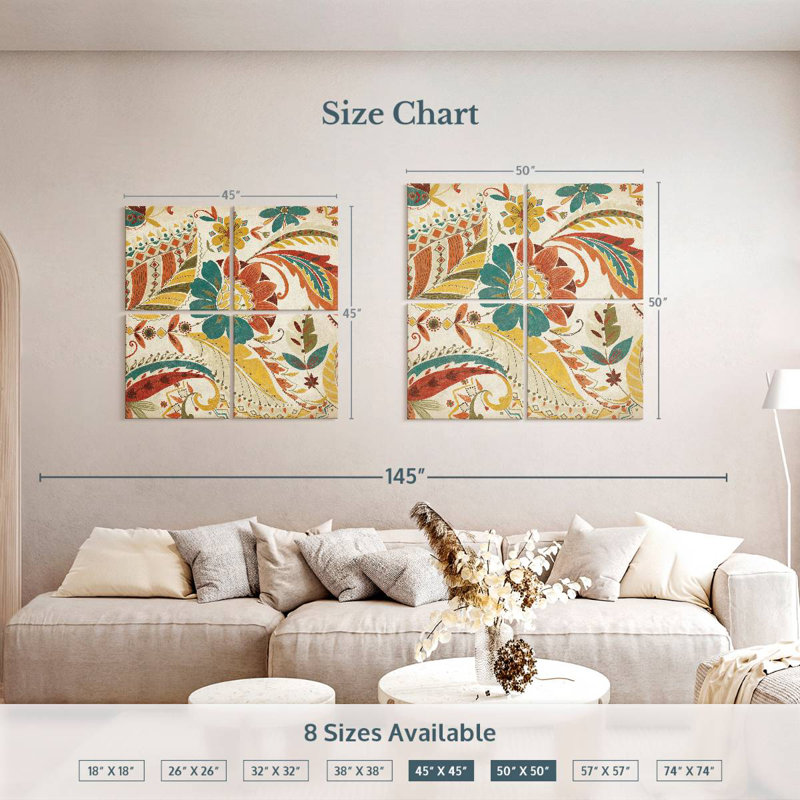 Kerner Boho Paisley Spice I, 45" H x 45" W