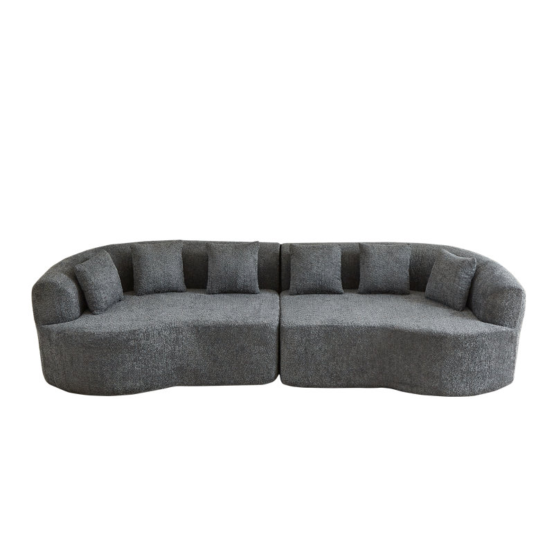 Compression Cloud Sectionals, Chenille 111.5 Inch Modern Home Sofa
