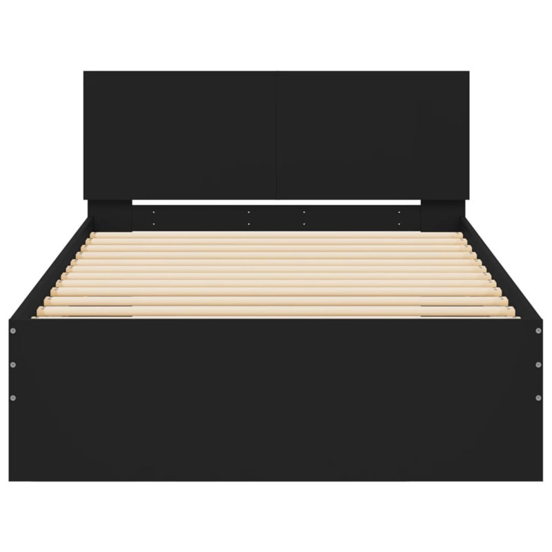 Bed, Black, 100 x 200 cm